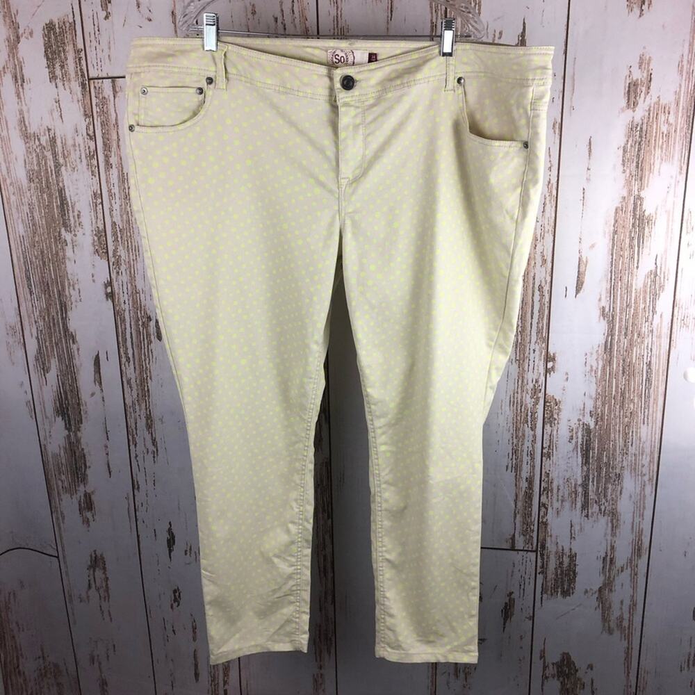 SO, Polka Dot Colored Skinny Jeans. Size 24. Good used condition!